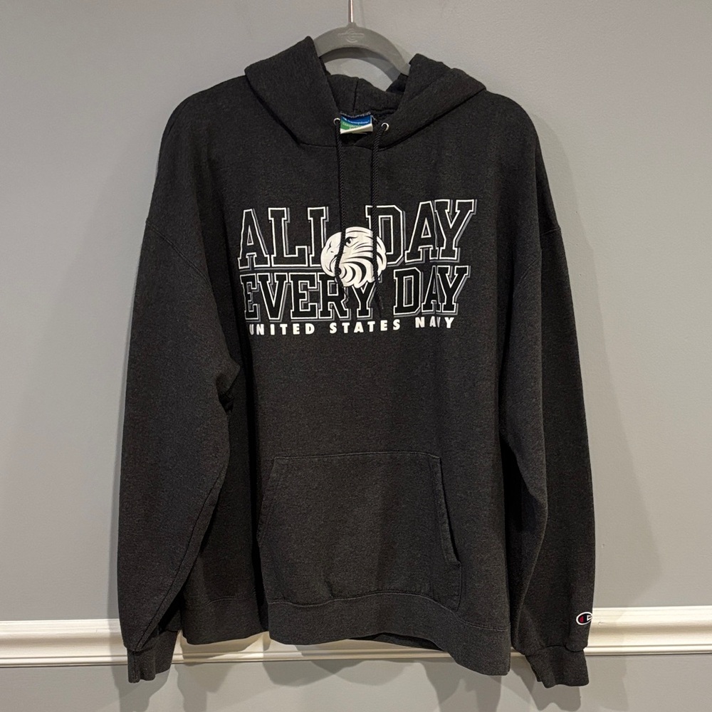 Champion Black 'All Day Every Day' United States Navy Pullover Hoodie